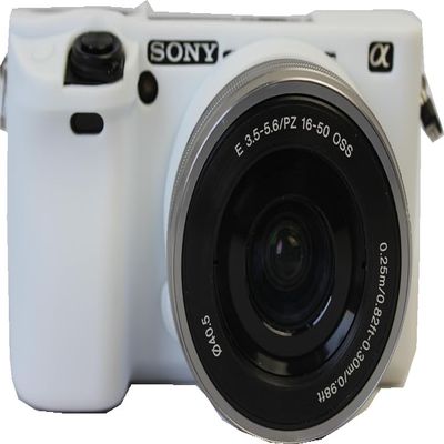 A6400 Camera Case, Premium Fullbody Silicone Soft Case Protective Cover Camera Shell for Sony Alpha A6400 (White)