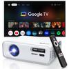 Aurzen D1G Google TV Smart Projector with 360 rotatable 17.343.3 in Height Adjustable Floor Stand, DoIby Audio & 36W Speakers, Auto Focus & Keystone, NetfIix Official 350 ANSI movie projector view 2