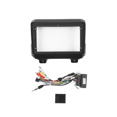 10" Car Radio Frame Bracket Stereo Mounting Frame with Wiring Harness Compatible with Jeep Wrangler 2018 2019 2020