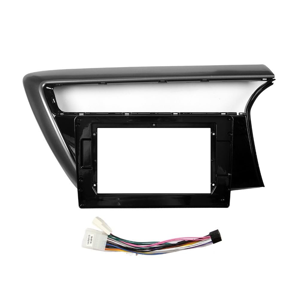 10" Car Radio Frame Bracket Stereo Mounting Frame with Wiring Harness Compatible with Perodua Myvi 2017 2018 2019 RHD