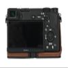 A6400 Case, PU Flat Leather Camera Bag Bottom Opening Half Body Case Cover Shell for Sony Alpha A6400 with Hand Wrist Strap (Coffee) view 2