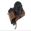 A6400 Case, PU Flat Leather Camera Bag Bottom Opening Half Body Case Cover Shell for Sony Alpha A6400 with Hand Wrist Strap (Coffee) view 3