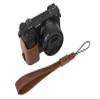 A6400 Case, PU Flat Leather Camera Bag Bottom Opening Half Body Case Cover Shell for Sony Alpha A6400 with Hand Wrist Strap (Coffee) view 4