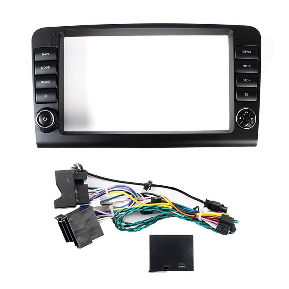 9" Car Radio Frame Bracket Stereo Mounting Frame with Wiring Harness Compatible with Benz ML/GL 2006 2007 2008 2009 2010 2011 2012