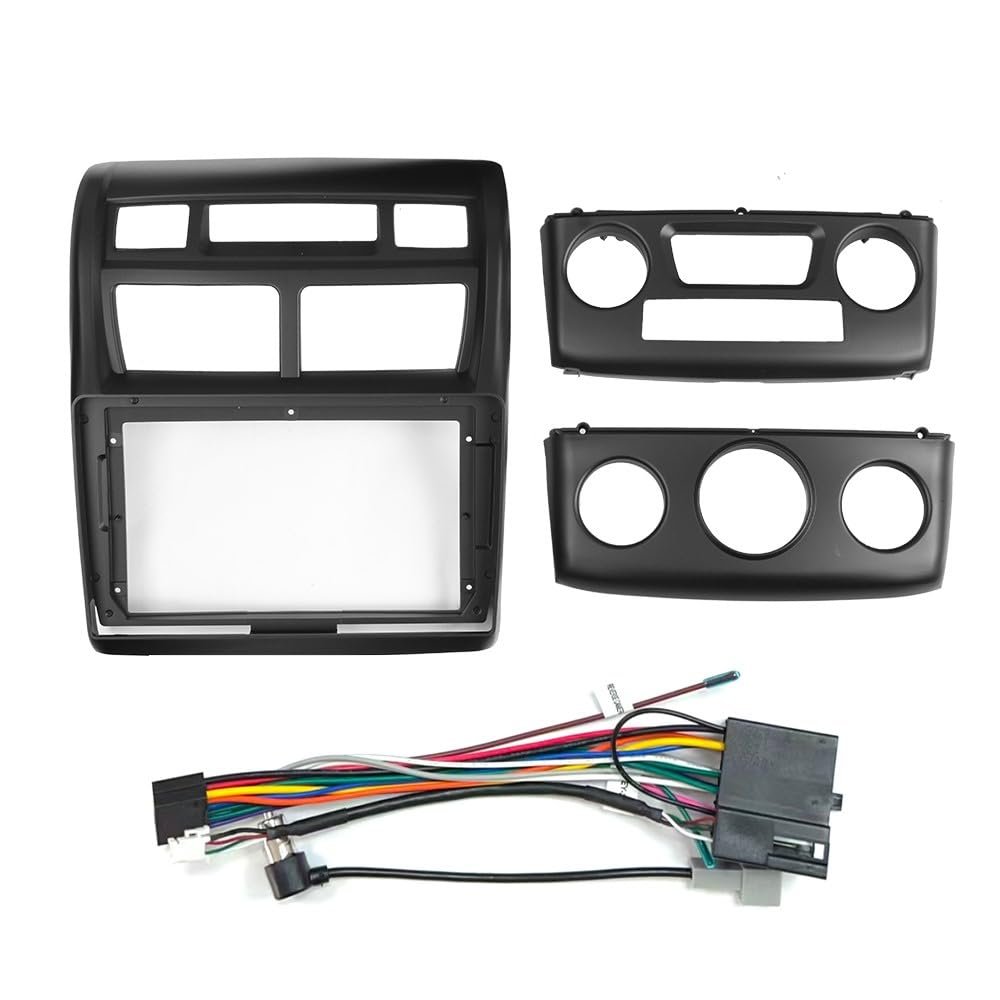 9" Car Radio Frame Bracket Stereo Mounting Frame with Wiring Harness Compatible with Kia Sportage 2007 2008 2009 2010 2011 2012 2013 MT/at