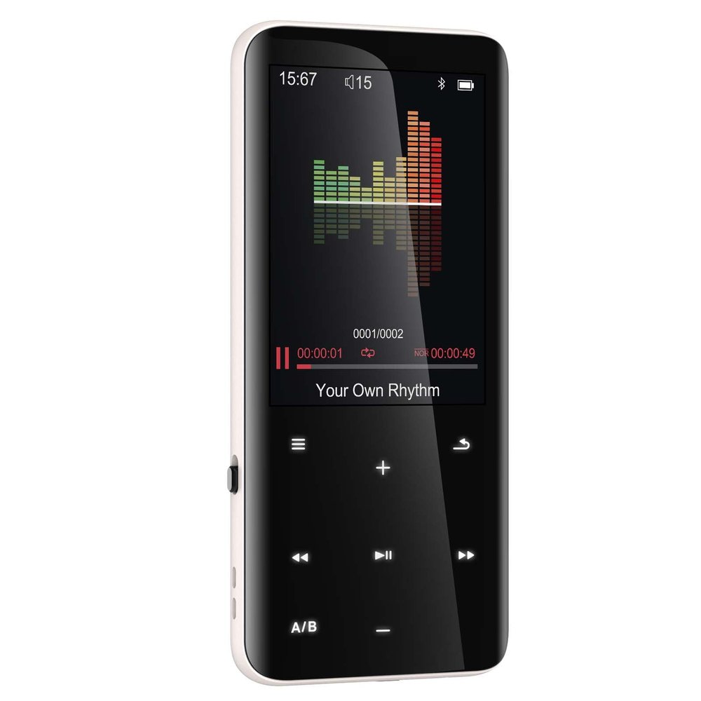 96GB MP3 Players, Music Player with Bluetooth 5.2, Volorful HiFi MP3 Digital Audio Players with HD Speaker, Mini Portable MP3 Player for Kids, Hiking, Traveling, Sports, FM Radio, Recorder