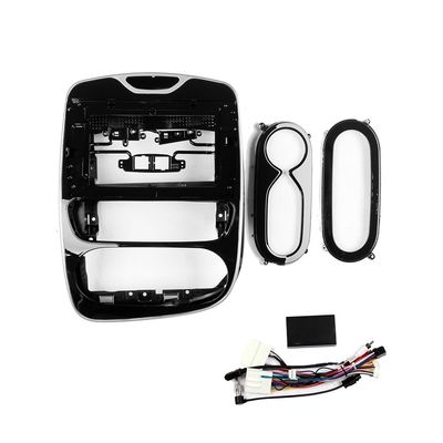 10.1" Car Radio Frame Bracket Stereo Mounting Frame with Wiring Harness Compatible with Renault Clio 2016 2017 2018 MT/at UV Black