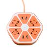 Creative Fruit USB Power Strip, Lemon Desktop Socket with 6 Outlets and USB Ports, Smart Extension Cord 1.5m (Orange,EU Plug) view 1