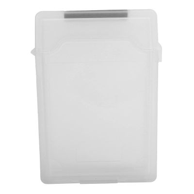 2.5in Hard Drive Disk Protective Box, Shockproof Anti Static Transparent Storage Case Green Red Blue White Grey Hard Disk Protector Storage Case (White)