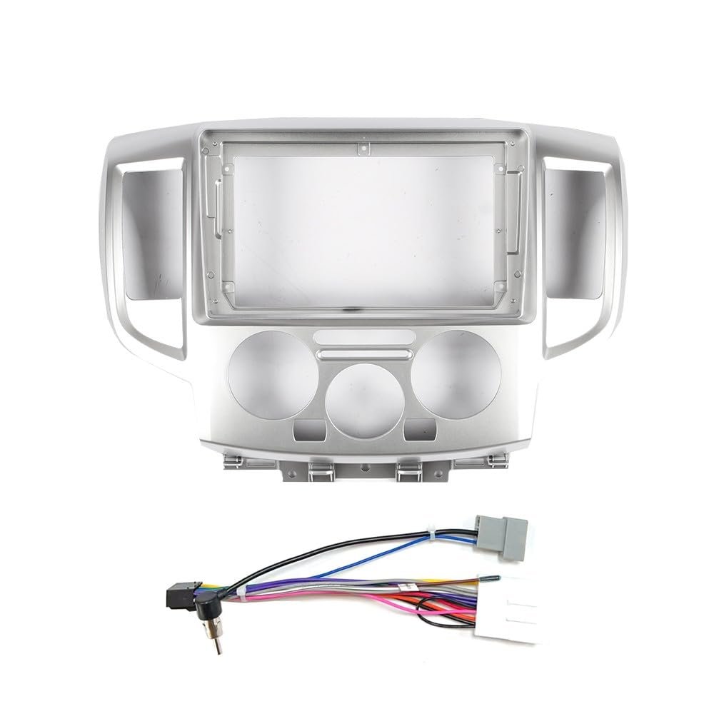 9" Car Radio Frame Bracket Stereo Mounting Frame with Wiring Harness Compatible with Nissan NV200 2013 2014 2015 2016 2017 2018 2019
