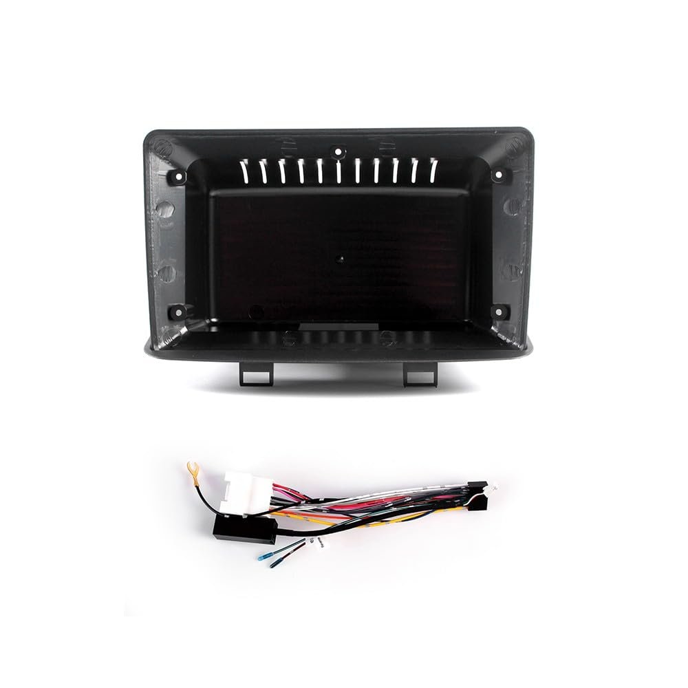 9" Car Radio Frame Bracket Stereo Mounting Frame with Wiring Harness Compatible with Mitsubishi Pajero MINI 1998 1999 2000 2001 2002 2003 2004 2005 2006 2007 2008