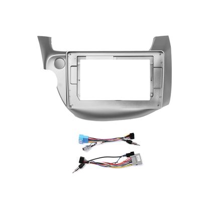 10" Car Radio Frame Bracket Stereo Mounting Frame with Wiring Harness Compatible with Honda Fit 2007 2008 2009 2010 2011 2012 2013 2014