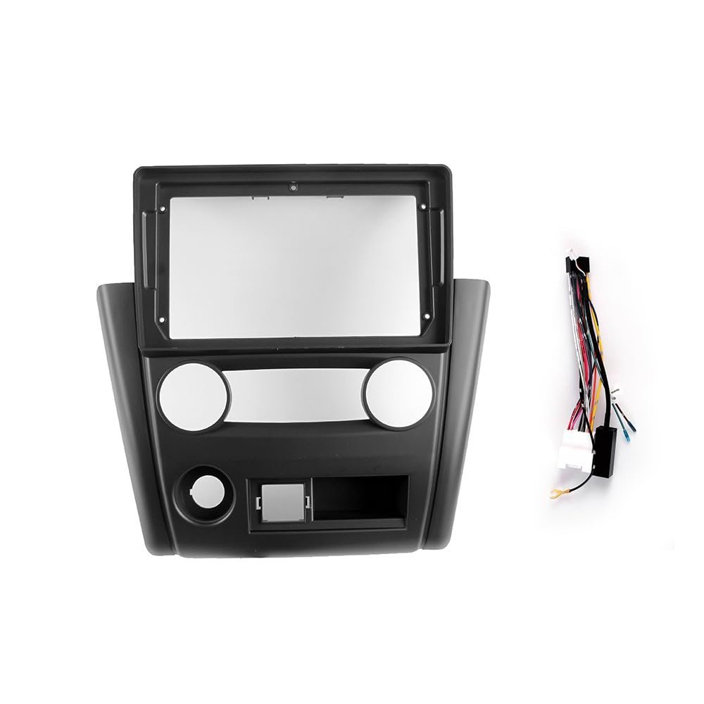 9" Car Radio Frame Bracket Stereo Mounting Frame with Wiring Harness Compatible with Mitsubishi V3 LINGYUE 2011