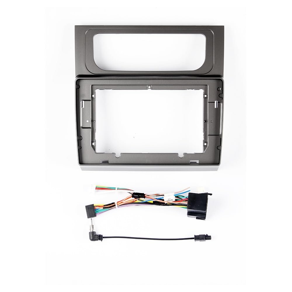 10" Car Radio Frame Bracket Stereo Mounting Frame with Wiring Harness Compatible with VW Touran 2004 2005 2006 2007 2008 MT