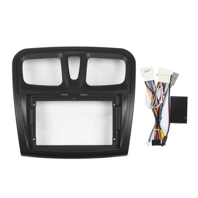 10" Car Radio Frame Bracket Stereo Mounting Frame with Wiring Harness Compatible with Renault Sandero/Symbol 2014 2015 2016 2017