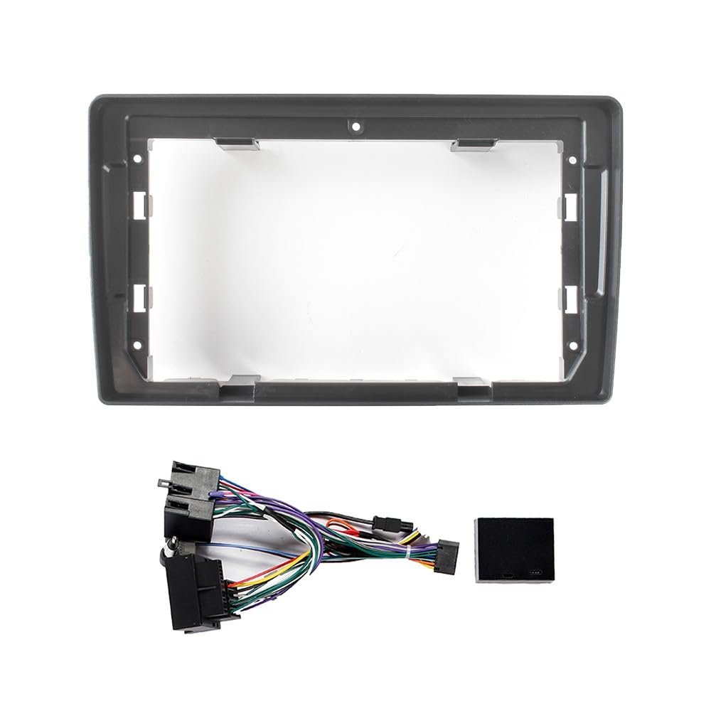 9" Car Radio Frame Bracket Stereo Mounting Frame with Wiring Harness Compatible with Vw Polo 2004 2005 2006 2007 2008 2009 2010
