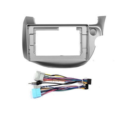 10" Car Radio Frame Bracket Stereo Mounting Frame with Wiring Harness Compatible with Honda Fit 2007 2008 2009 2010 2011 2012 2013 2014 RHD