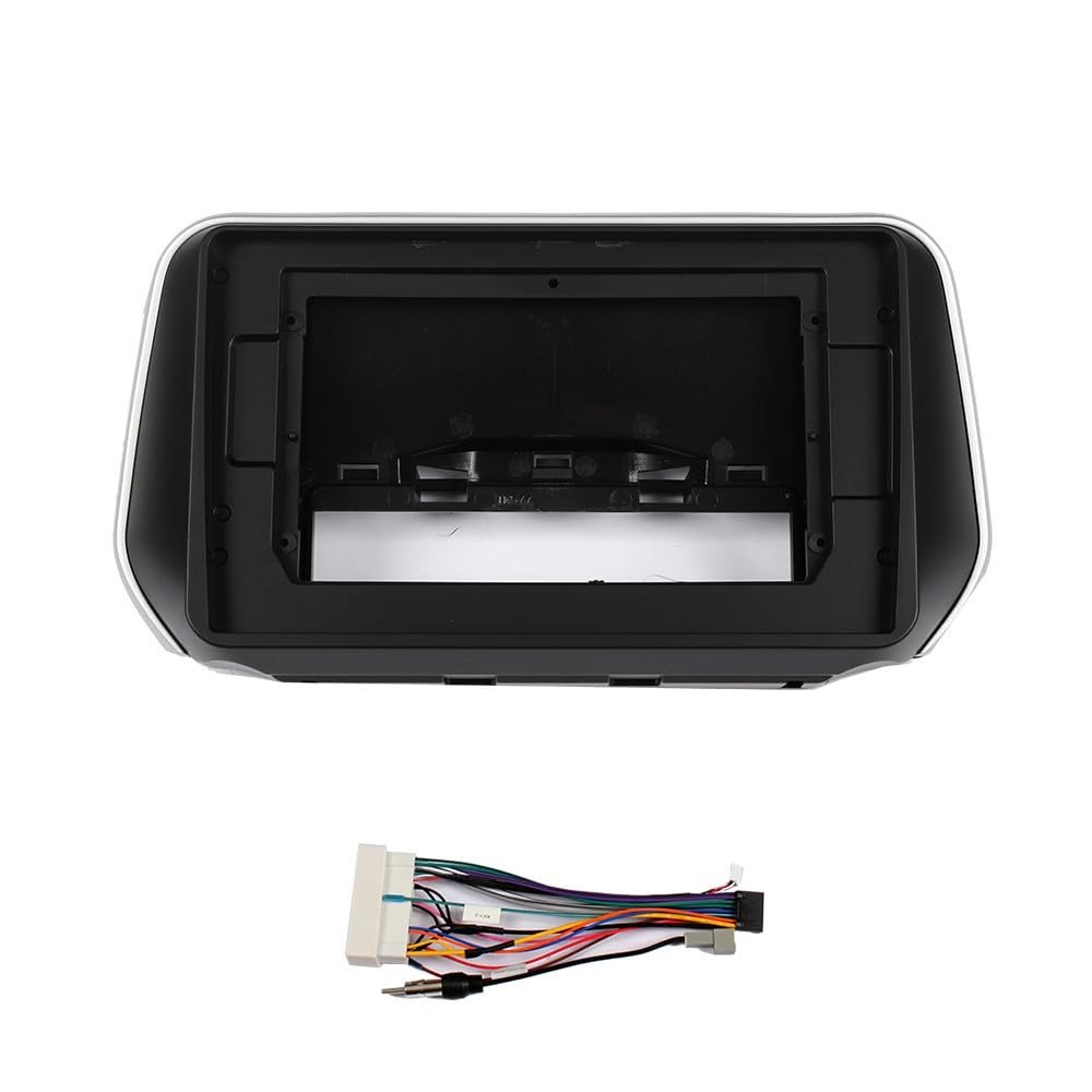 10" Car Radio Frame Bracket Stereo Mounting Frame with Wiring Harness Compatible with Hyundai Santa Fe 2018