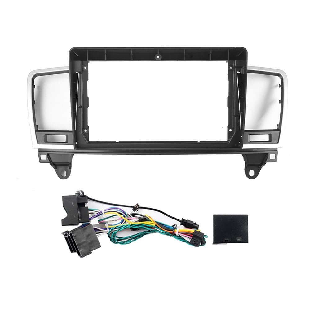 9" Car Radio Frame Bracket Stereo Mounting Frame with Wiring Harness Compatible with Benz ML 2012 2013 2014 2015