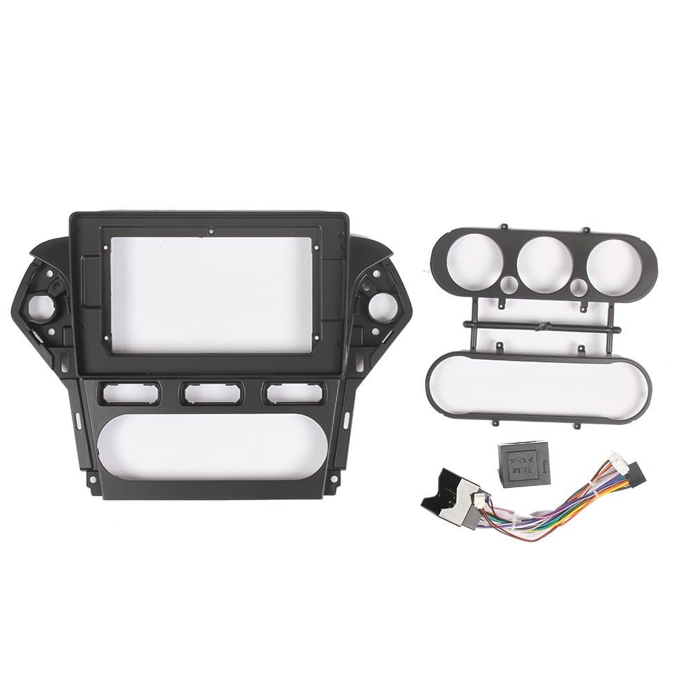 10" Car Radio Frame Bracket Stereo Mounting Frame with Wiring Harness Compatible with Ford Mondeo 2011 2012 2013 MT