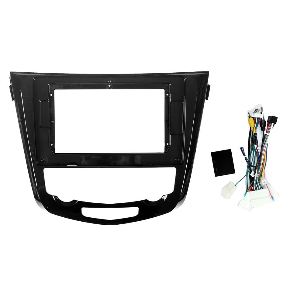 10" Car Radio Frame Bracket Stereo Mounting Frame with Wiring Harness Compatible with Nissan X-Trail 2014 2015 2016 2017 2018 2019 2020 2021 at