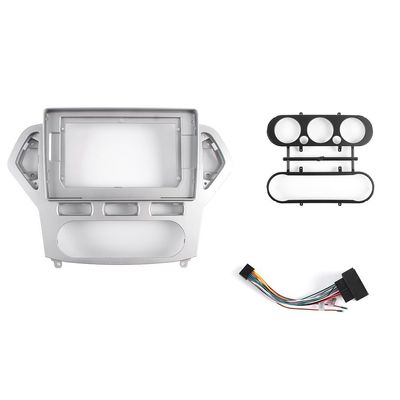10" Car Radio Frame Bracket Stereo Mounting Frame with Wiring Harness Compatible with Ford Mondeo GTDi240 2007 2008 2009 2010 MT