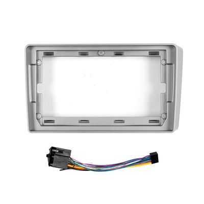 9" Car Radio Frame Bracket Stereo Mounting Frame with Wiring Harness Compatible with Hyundai Getz 2004 2005 2006 LHD Silver