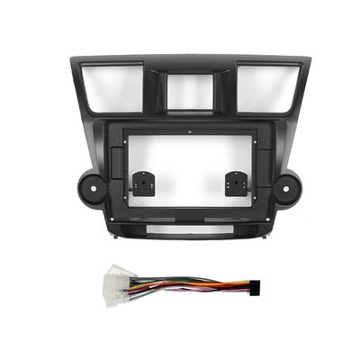 10" Car Radio Frame Bracket Stereo Mounting Frame with Wiring Harness Compatible with Toyota Highlander 2007 2008 2009 2010 2011 2012 2013 2014