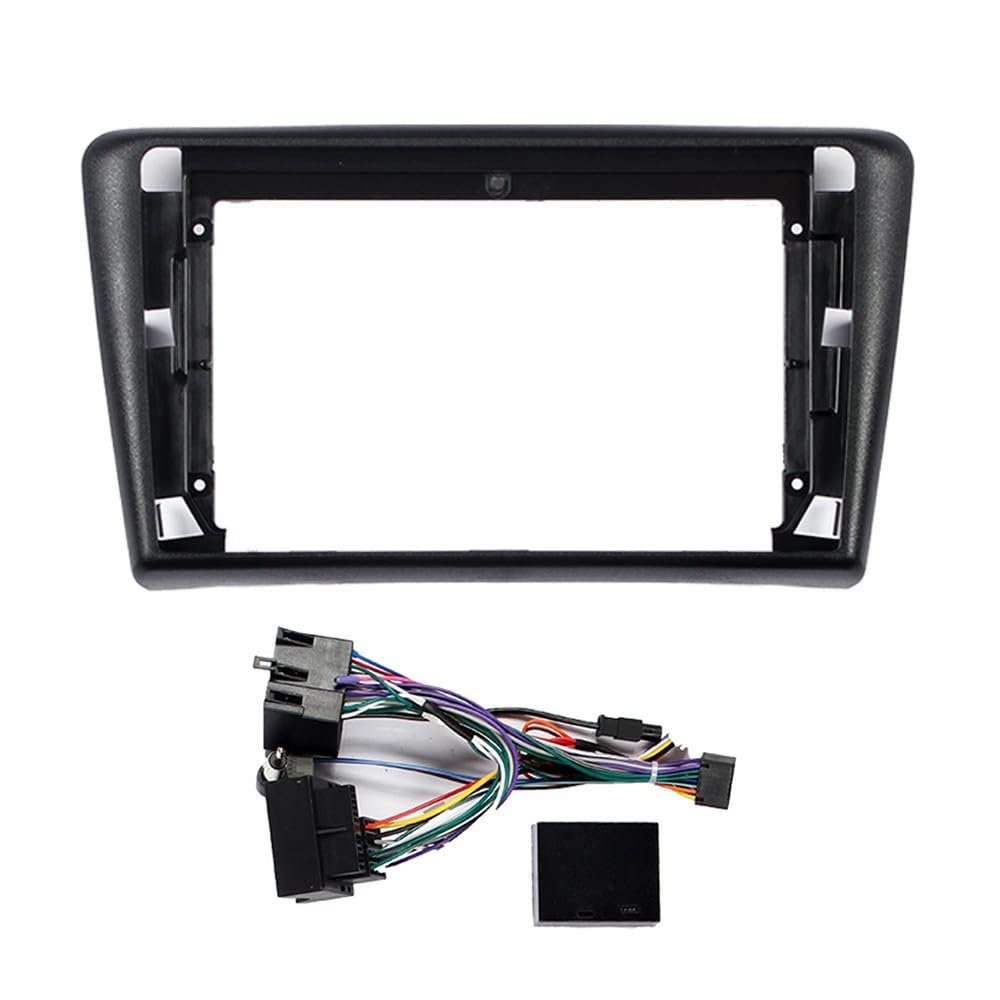9" Car Radio Frame Bracket Stereo Mounting Frame with Wiring Harness Compatible with Skoda Rapid Spaceback 2014 2015 2016 2017 2018 2019 2020 2021