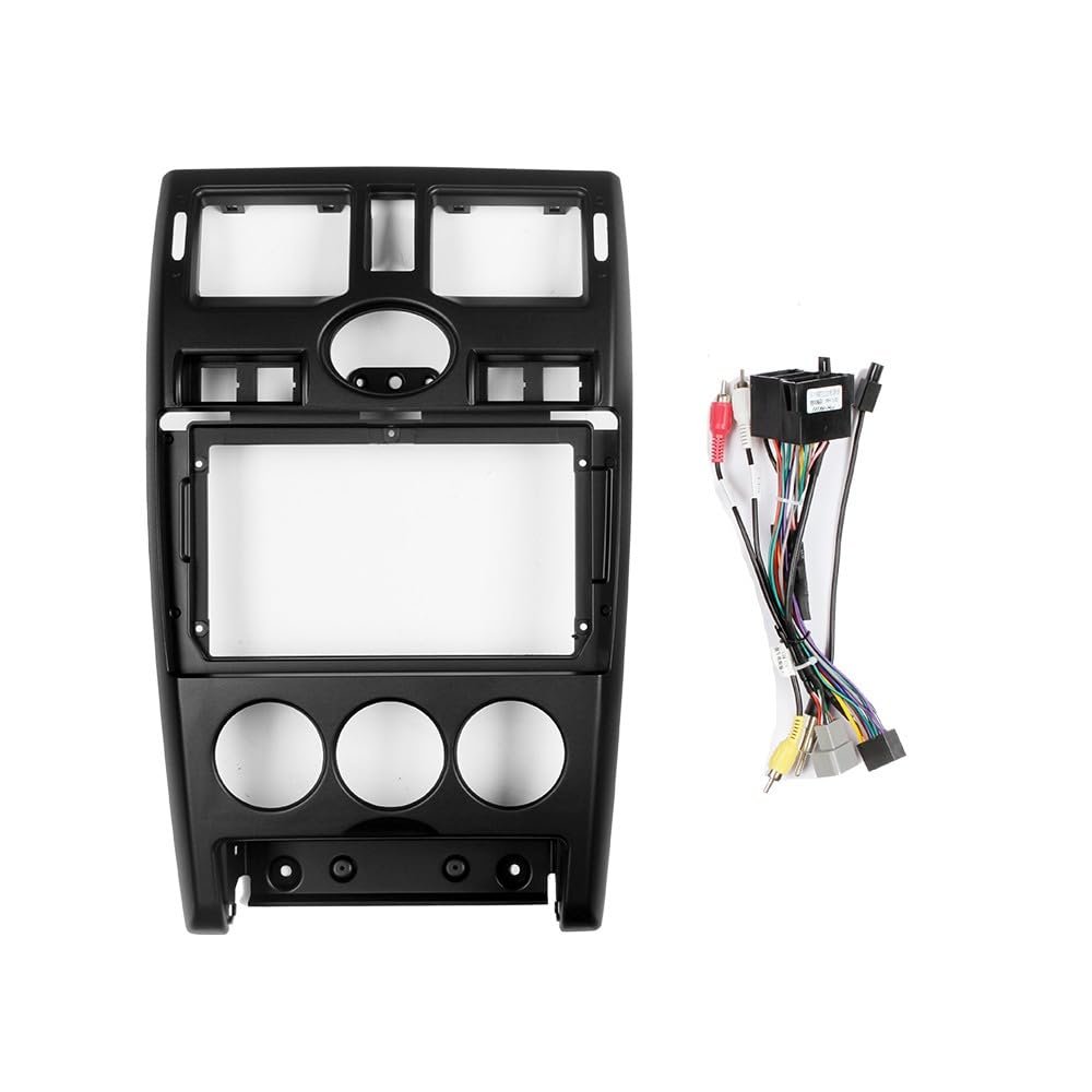 9" Car Radio Frame Bracket Stereo Mounting Frame with Wiring Harness Compatible with Lada Priora 2007 2008 2009 2010 2011 2012 2013 2014 Black