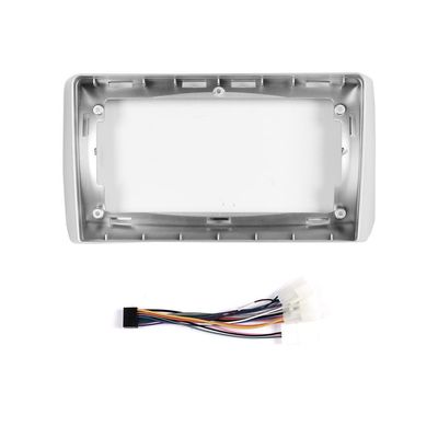 9" Car Radio Frame Bracket Stereo Mounting Frame with Wiring Harness Compatible with Toyota Ist 2007 2008 2009 2010 2011 2012 2013 2014 2015 2016 Silver