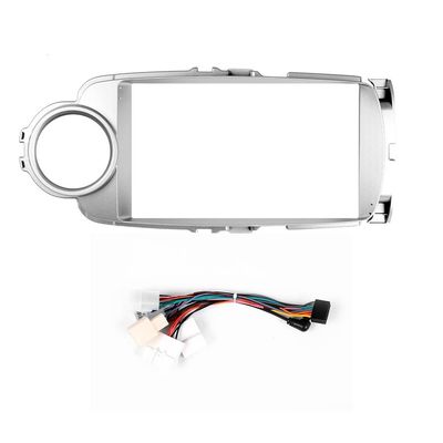 9" Car Radio Frame Bracket Stereo Mounting Frame with Wiring Harness Compatible with Toyota Yaris 2012 2013 2014 2015 2016 2017