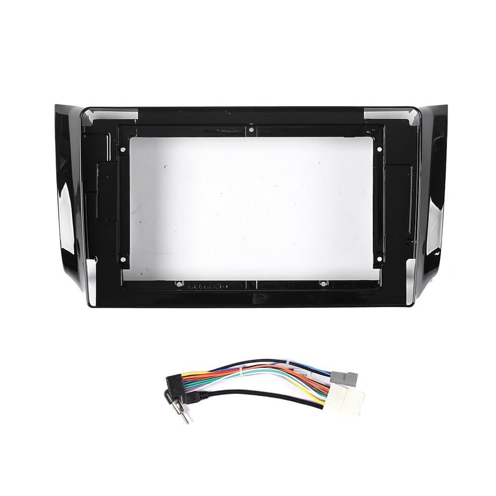 10" Car Radio Frame Bracket Stereo Mounting Frame with Wiring Harness Compatible with Nissan Sylphy 2012 2013 2014 2015