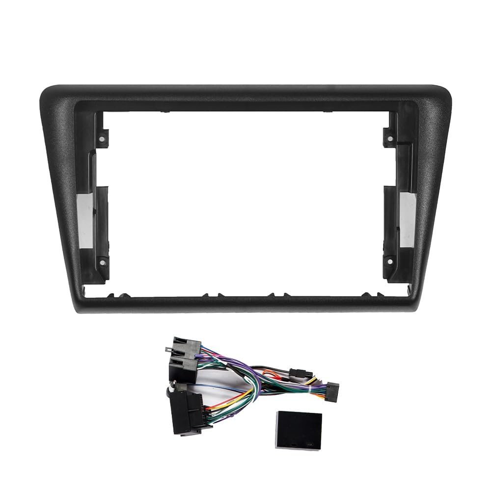 9" Car Radio Frame Bracket Stereo Mounting Frame with Wiring Harness Compatible with Skoda Rapid 2013 2014 2015 2016 2017 2018 2019 2020 2021