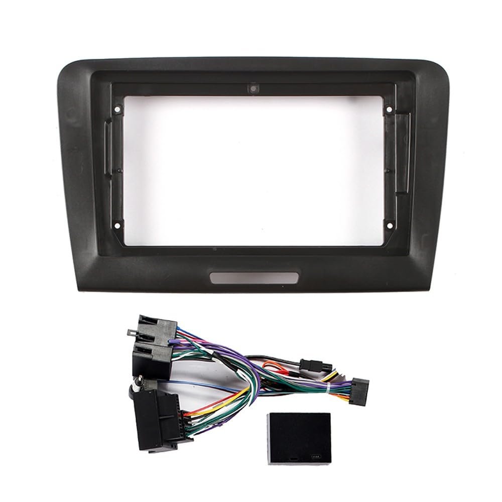 9" Car Radio Frame Bracket Stereo Mounting Frame with Wiring Harness Compatible with Skoda Superb 2009 2010 2011 2012 2013 2014