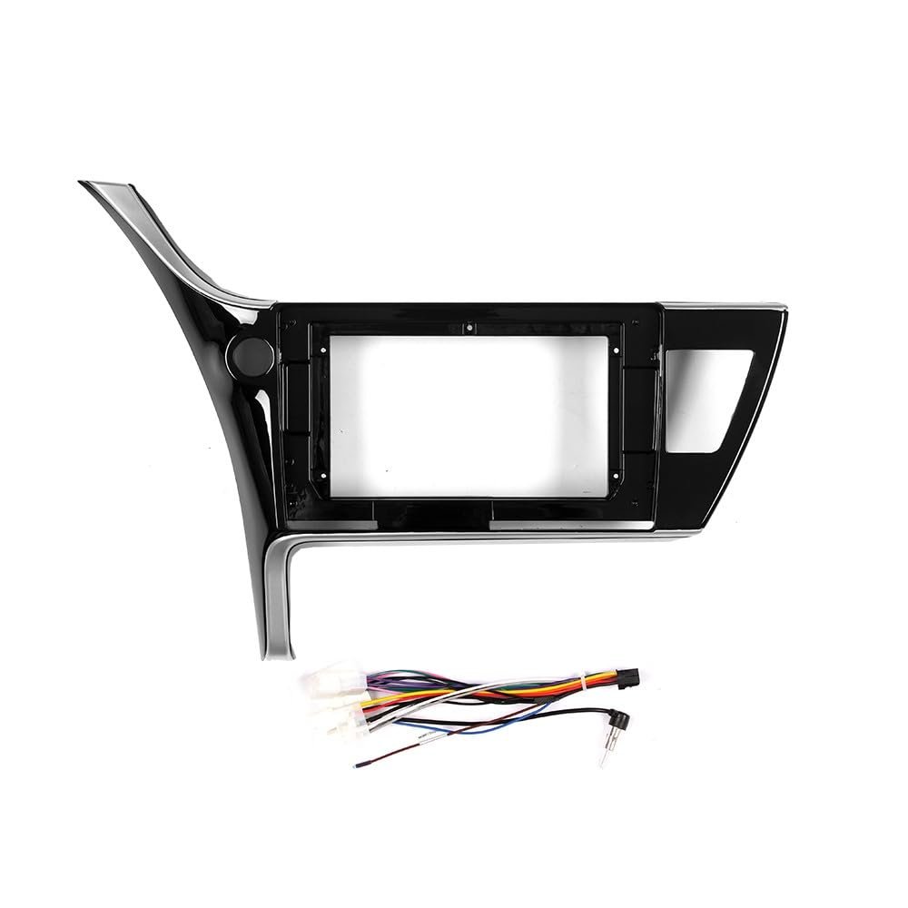 10" Car Radio Frame Bracket Stereo Mounting Frame with Wiring Harness Compatible with Toyota Corolla/LevinBig Hole 2017 2018 2019