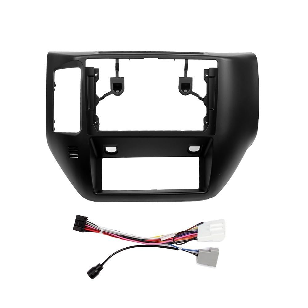 9" Car Radio Frame Bracket Stereo Mounting Frame with Wiring Harness Compatible with Nissan Patrol 2004 2005 2006 2007 2008 2009 2010 2011 2012