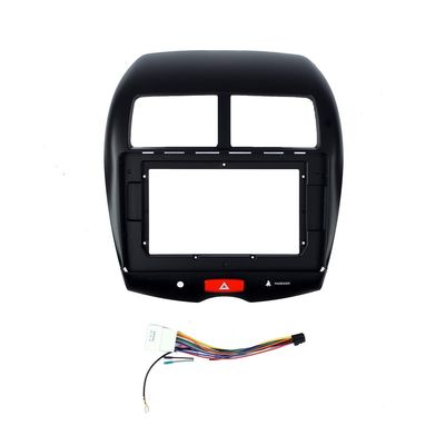 10" Car Radio Frame Bracket Stereo Mounting Frame with Wiring Harness Compatible with Mitsubishi ASX 2010 2011 2012 2013 2014 2015 2016 2017 2018 2019