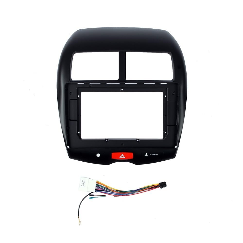 10" Car Radio Frame Bracket Stereo Mounting Frame with Wiring Harness Compatible with Mitsubishi ASX 2010 2011 2012 2013 2014 2015 2016 2017 2018 2019