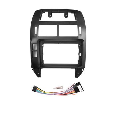 9" Car Radio Frame Bracket Stereo Mounting Frame with Wiring Harness Compatible with VW Polo 2004 2005 2006 2007 2008 2009 2010 2011