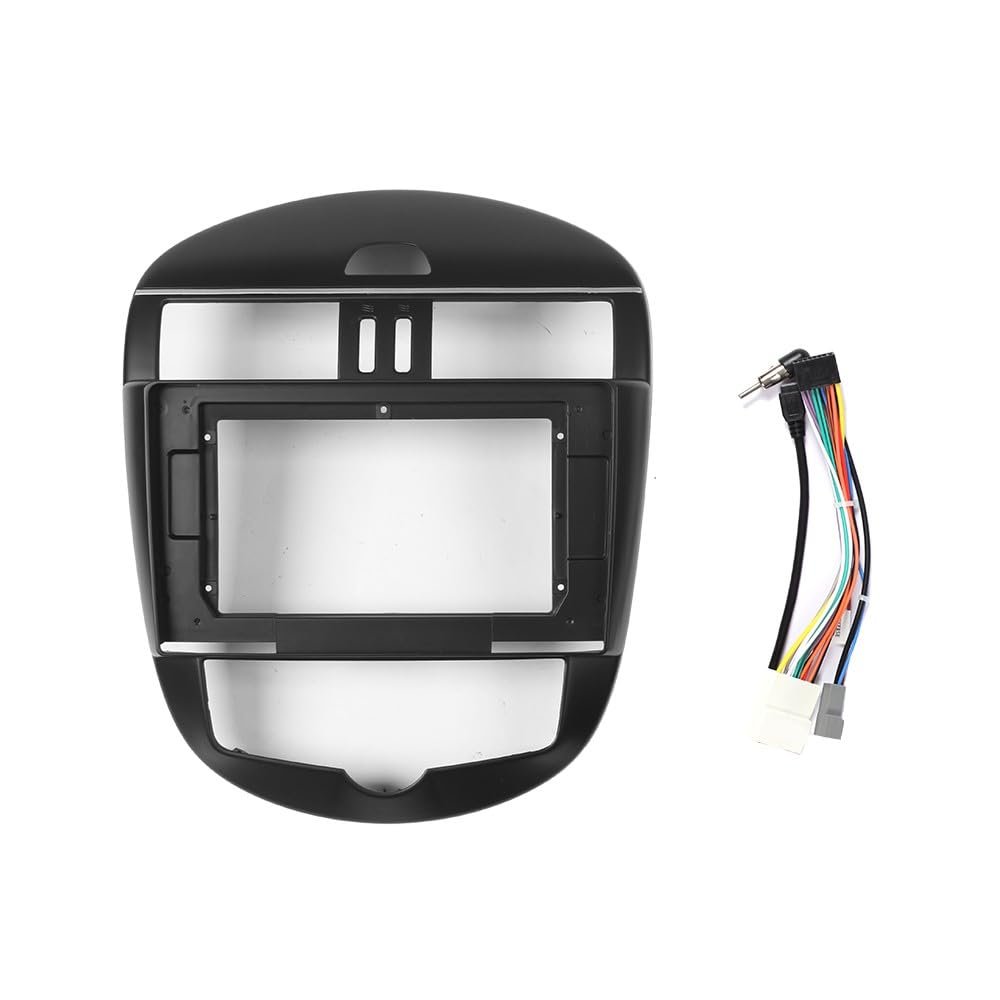 10" Car Radio Frame Bracket Stereo Mounting Frame with Wiring Harness Compatible with Nissan Tiida 2011 2012 2013 2014 2015 at high