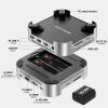 ACASIS Mac mini M4 Dock & Stand with Dual-Bay NVMe SSD Enclosure, Aluminum HDMI Hub for Mac mini M4 and M4 Pro 2024, 4K60Hz HDMI,4 X 10G USB A, PD 30W, SD/TF, Support SSD B+M M-Key view 2