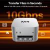ACASIS Mac mini M4 Dock & Stand with Dual-Bay NVMe SSD Enclosure, Aluminum HDMI Hub for Mac mini M4 and M4 Pro 2024, 4K60Hz HDMI,4 X 10G USB A, PD 30W, SD/TF, Support SSD B+M M-Key view 4