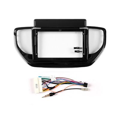 9" Car Radio Frame Bracket Stereo Mounting Frame with Wiring Harness Compatible with Hyundai Verna 2020 2021 RHD