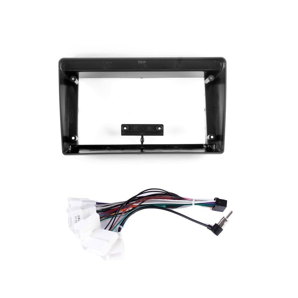 9" Car Radio Frame Bracket Stereo Mounting Frame with Wiring Harness Compatible with Toyota TOWNACE 2008 2009 2010 2011 2012 2013 2014 2015 2016 2017 2018 2019 2020