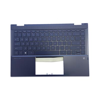 Lyinsen Replacement for HP Pavilion X360 14 DW 14M-DW0023DX 14T-DW100 14M-DW1023DX Laptop Upper Case Palmrest Keyboard Assembly Part 14" L96526-001 6070B1744903 L96524-001 Top Cover Gray