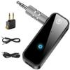 AUX Bluetooth 5.0 Adapter for Car, 2 in 1 Wireless Transmitter and Receiver for Flight Headphones Home Audio Speaker, Portable Audio Bluetooth Receiver (with Aircraft, AUX and Cable) view 1