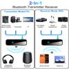 AUX Bluetooth 5.0 Adapter for Car, 2 in 1 Wireless Transmitter and Receiver for Flight Headphones Home Audio Speaker, Portable Audio Bluetooth Receiver (with Aircraft, AUX and Cable) view 2