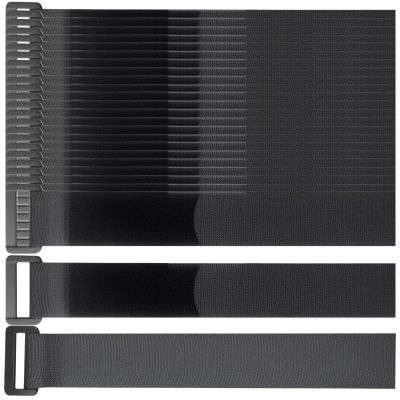 Cable Straps 1 Inch Wide, Reusable Velcro Straps with Buckle, Adjustable Utility Straps for Cords, Wires and Home Organization (24 Pack)