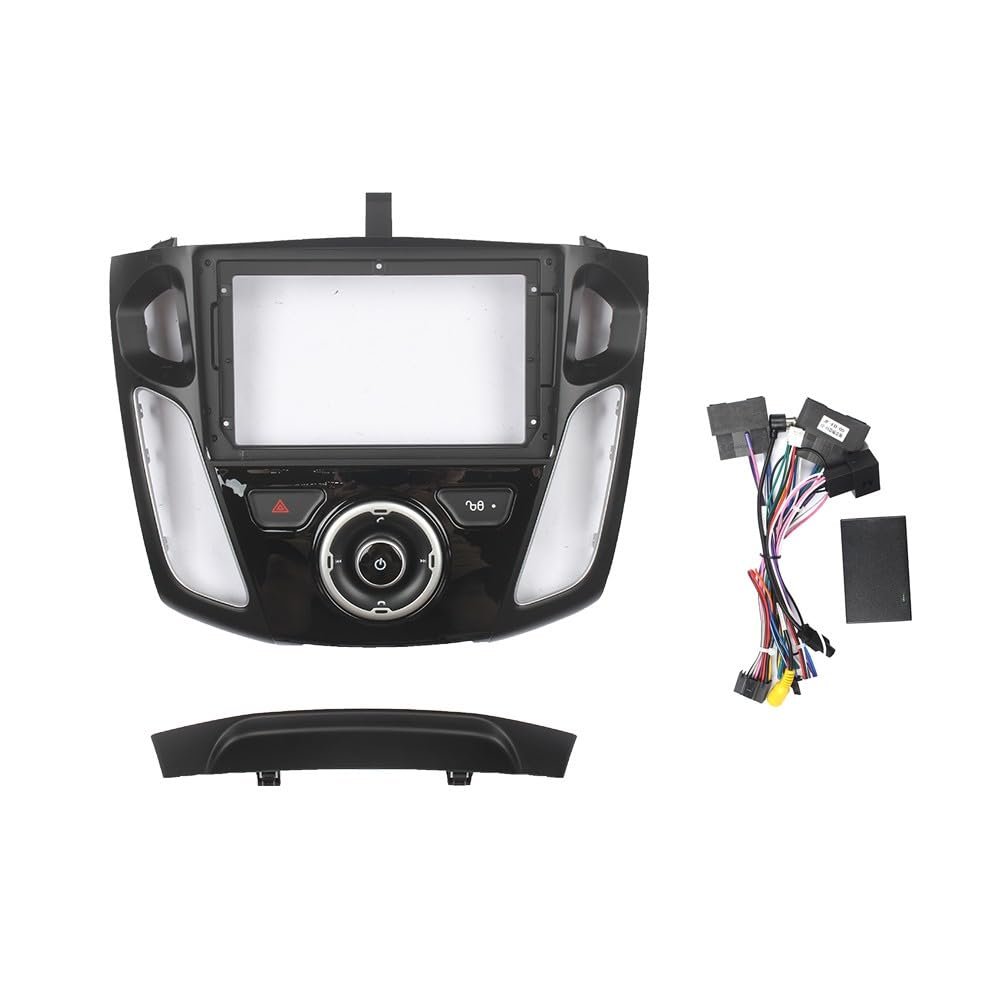 9" Car Radio Frame Bracket Stereo Mounting Frame with Wiring Harness Compatible with Ford Focus 2011 2012 2013 2014 2015